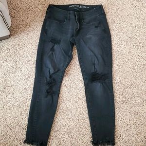 Women's AE black stretch jeggings